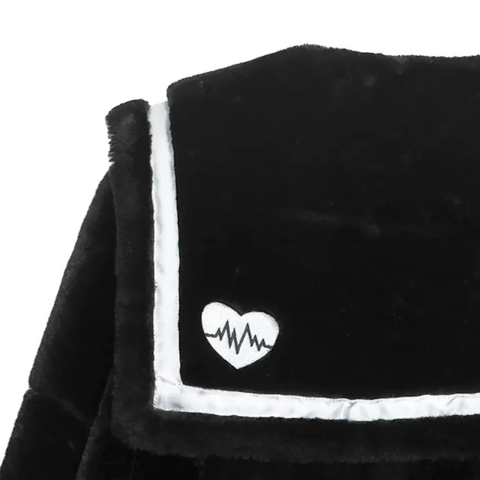 LISTEN FLAVOR Heartbeat Sailor Fur Boa Blouson Discount