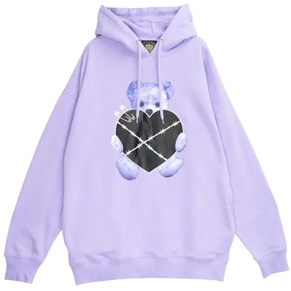 Jackets & Hoodies>LISTEN FLAVOR Heartbreak Bear Hoodie