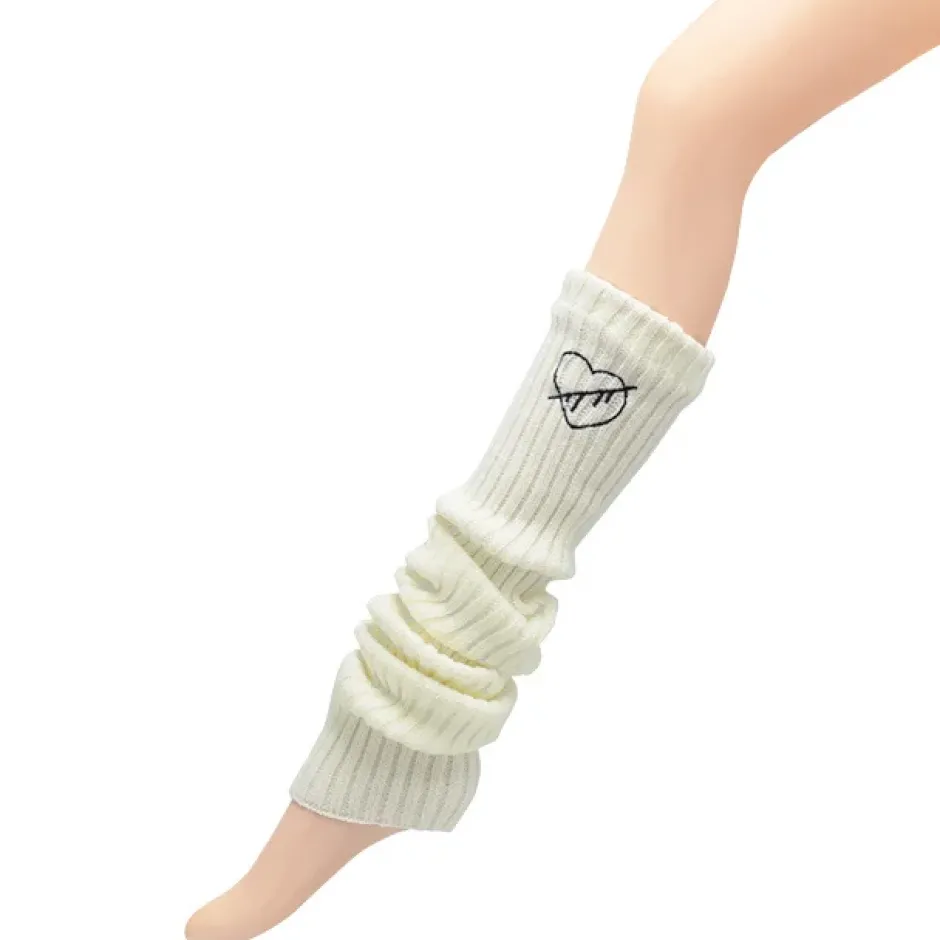 Footwear>LISTEN FLAVOR Heartbreak Embroidered Leg Warmers