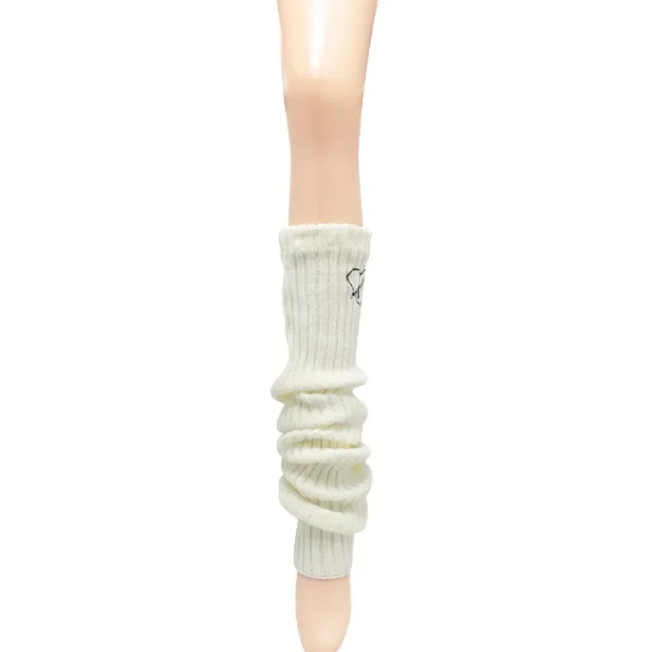 Footwear>LISTEN FLAVOR Heartbreak Embroidered Leg Warmers
