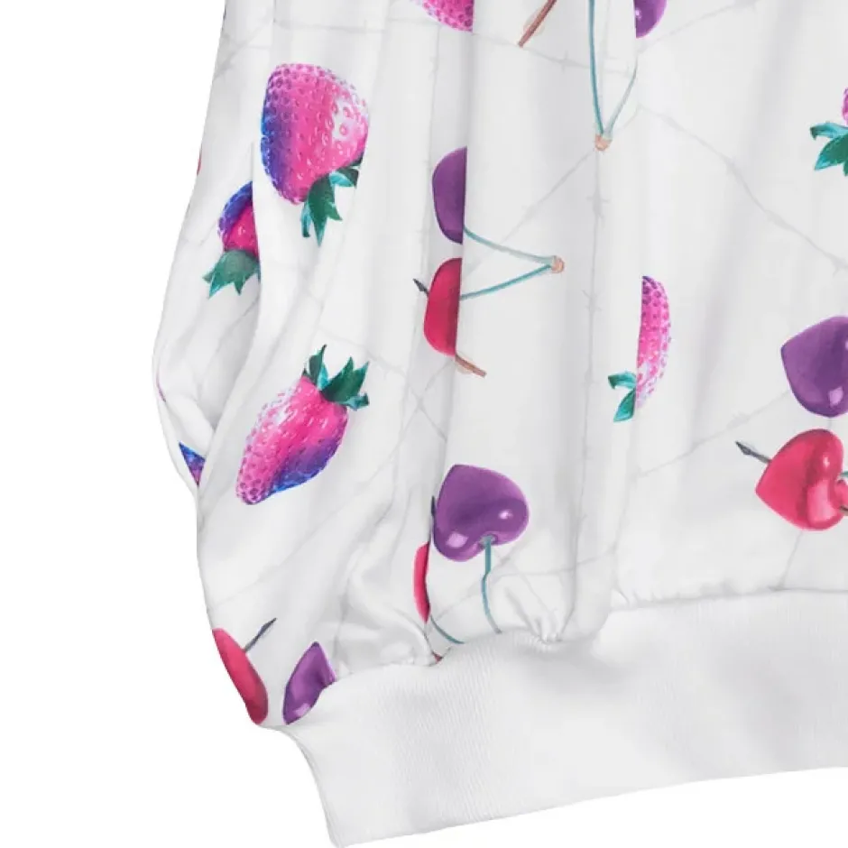 LISTEN FLAVOR Heart Cherry & Dangerous Strawberry Zip Hoodie New