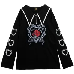 Tops>LISTEN FLAVOR Heaven Rose Sailor Top