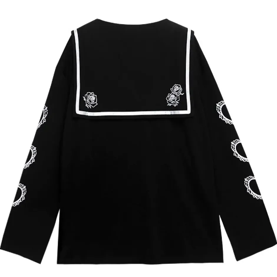 Tops>LISTEN FLAVOR Heaven Rose Sailor Top