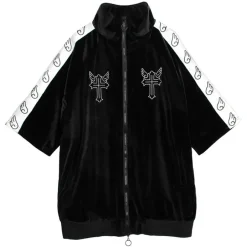 Jackets & Hoodies>LISTEN FLAVOR Heavens Velour Short Sleeve Jersey
