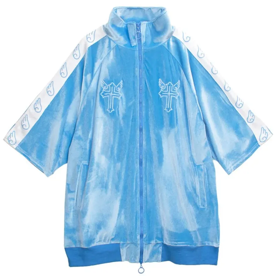 Jackets & Hoodies>LISTEN FLAVOR Heavens Velour Short Sleeve Jersey