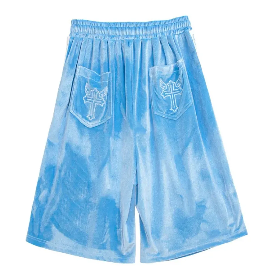Bottoms>LISTEN FLAVOR Heavens Velour Shorts