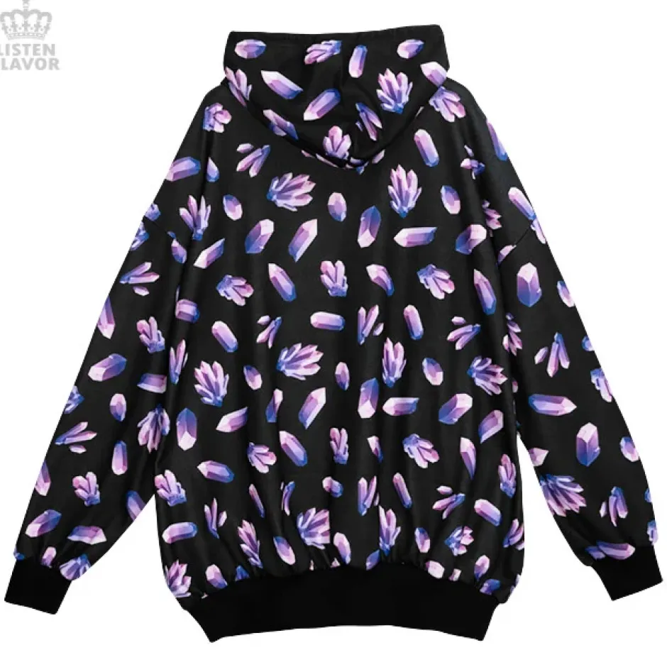 Jackets & Hoodies>LISTEN FLAVOR Jewel Big Hoodie