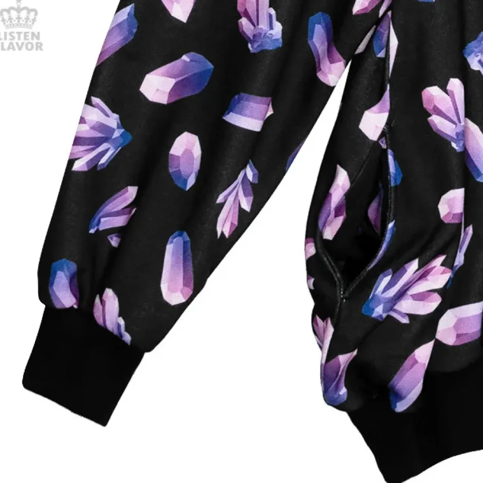 Jackets & Hoodies>LISTEN FLAVOR Jewel Big Hoodie