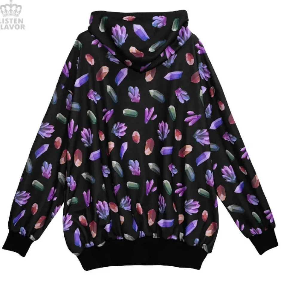 Jackets & Hoodies>LISTEN FLAVOR Jewel Big Hoodie