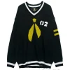 Tops>LISTEN FLAVOR Kagamine Rin & Len V-neckline Knit Black