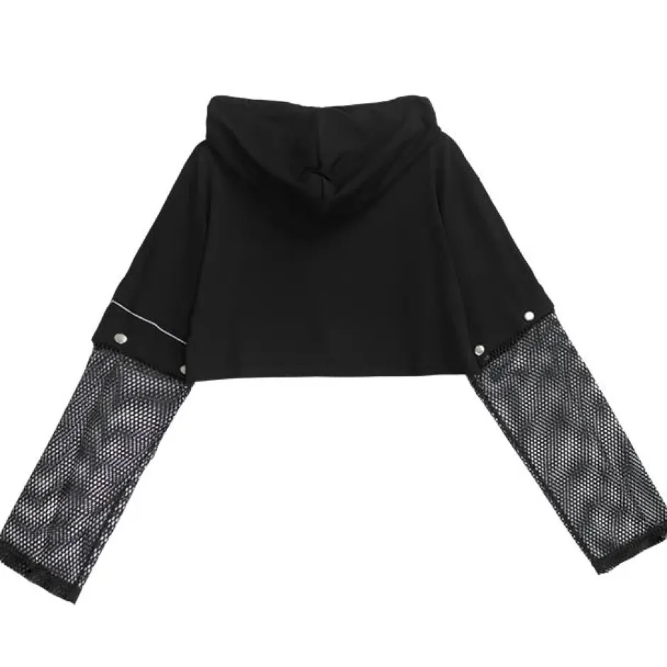 Jackets & Hoodies>LISTEN FLAVOR Killer Heart 2-Way Mesh Short Hoodie