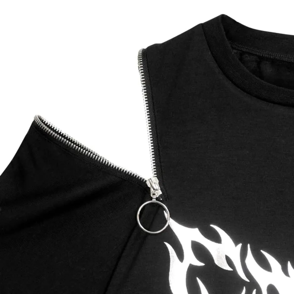 Tops>LISTEN FLAVOR Kirakira Neko Slit Big Top