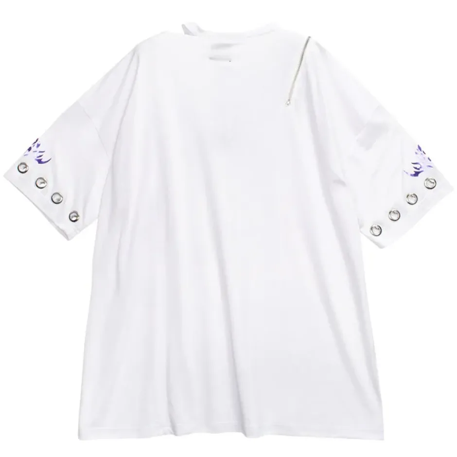 Tops>LISTEN FLAVOR Kirakira Neko Slit Big Top