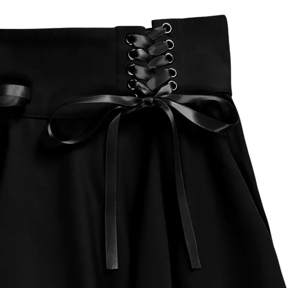 Bottoms>LISTEN FLAVOR Lace-Up Circular Skirt