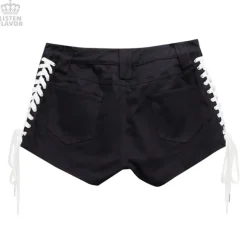 LISTEN FLAVOR Lace-Up Harness Belt Shorts Outlet
