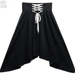 LISTEN FLAVOR Lace-Up Hemline Skirt Sale
