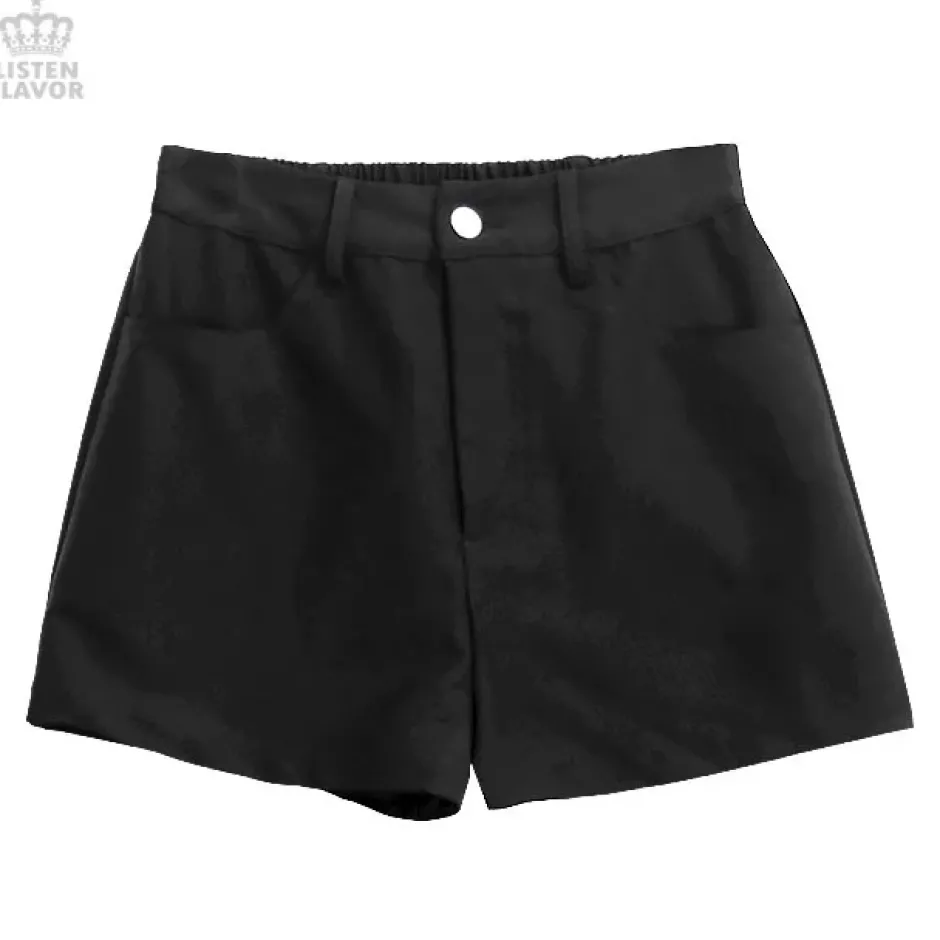 Bottoms>LISTEN FLAVOR Layered Hemline Skirt w/ Shorts
