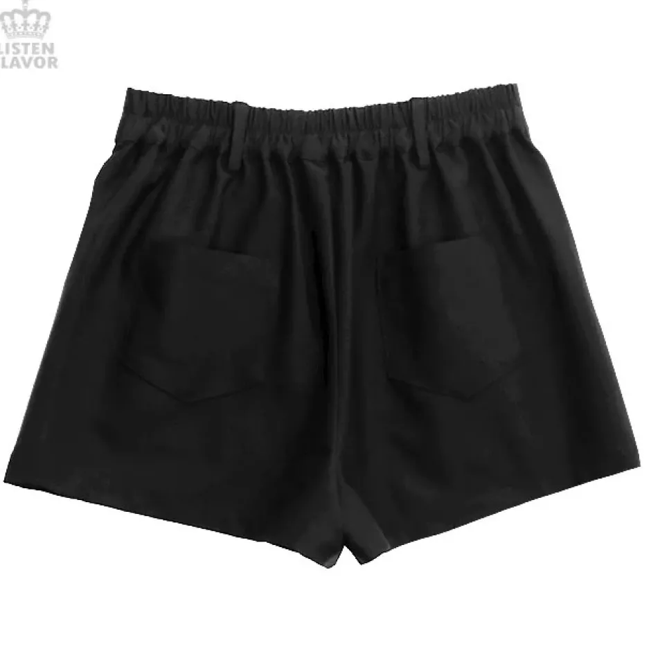 Bottoms>LISTEN FLAVOR Layered Hemline Skirt w/ Shorts
