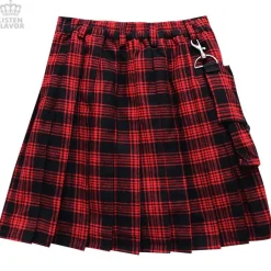 LISTEN FLAVOR Layered Pleated Flap Skirt w/ Shorts and Detachable Pocket New