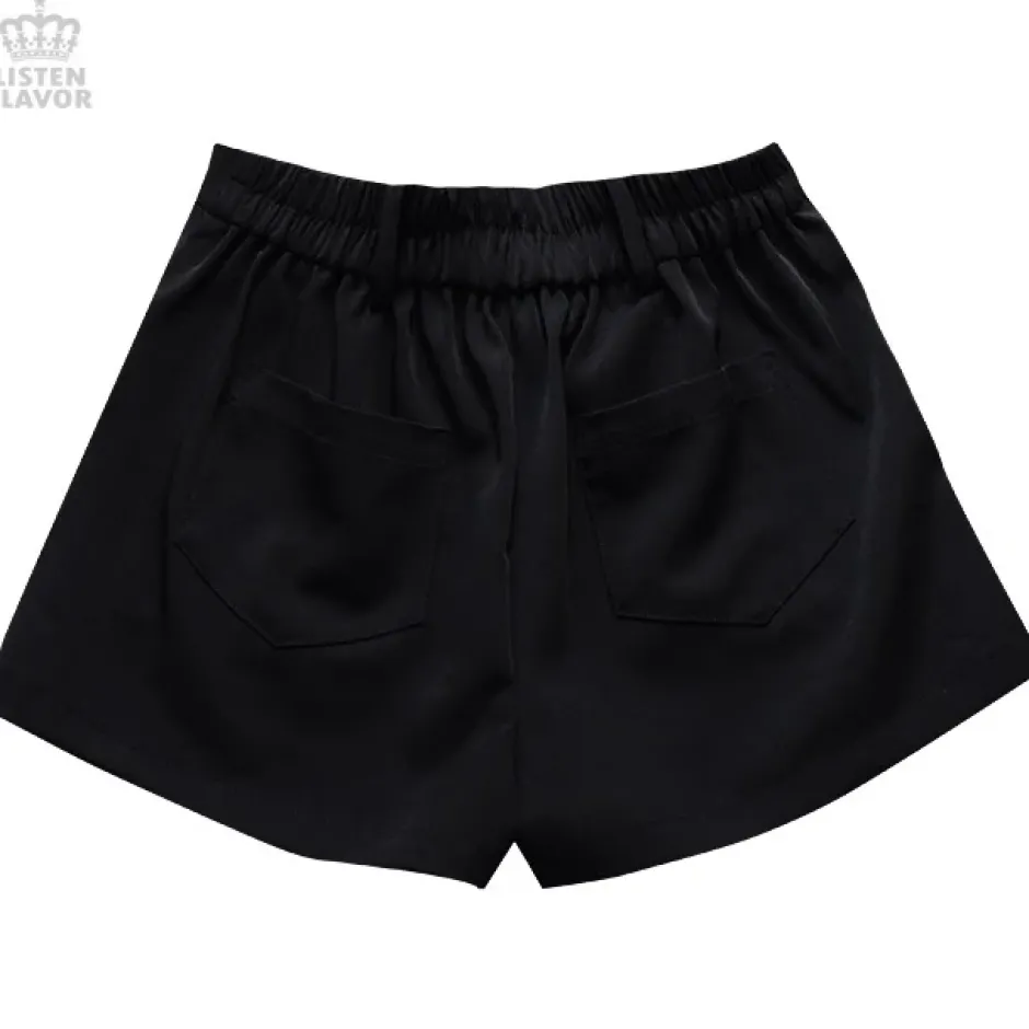 LISTEN FLAVOR Layered Pleated Long Flap Skirt w/ Shorts Discount