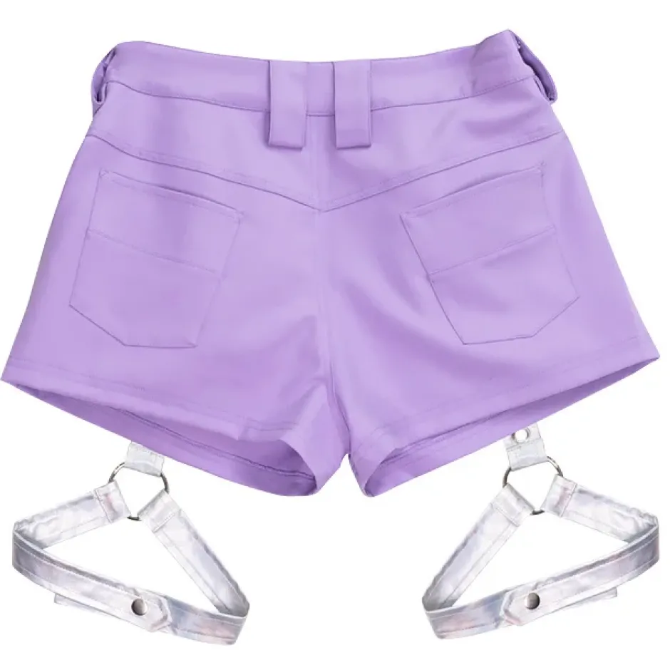 LISTEN FLAVOR Light Purple Shorts w/ Harness Garter Belt Online