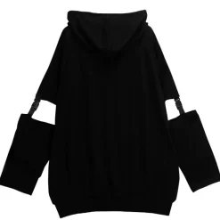 LISTEN FLAVOR LOADING Separate Sleeve Belt Cut Hoodie Outlet