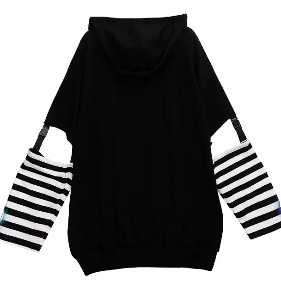 LISTEN FLAVOR LOADING Separate Sleeve Belt Cut Hoodie Outlet