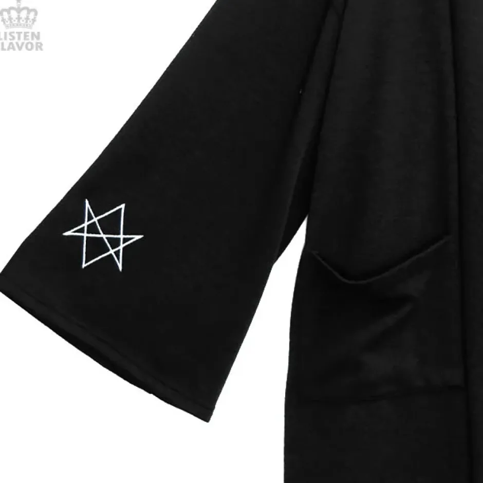 Jackets & Hoodies>LISTEN FLAVOR Long Knit Robe