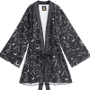 Jackets & Hoodies>LISTEN FLAVOR Magical Night Black Kimono Robe