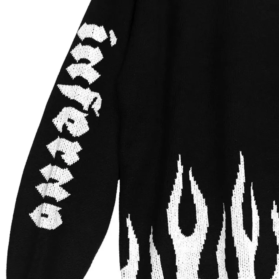 Tops>LISTEN FLAVOR Magic Flame Sailor Knit