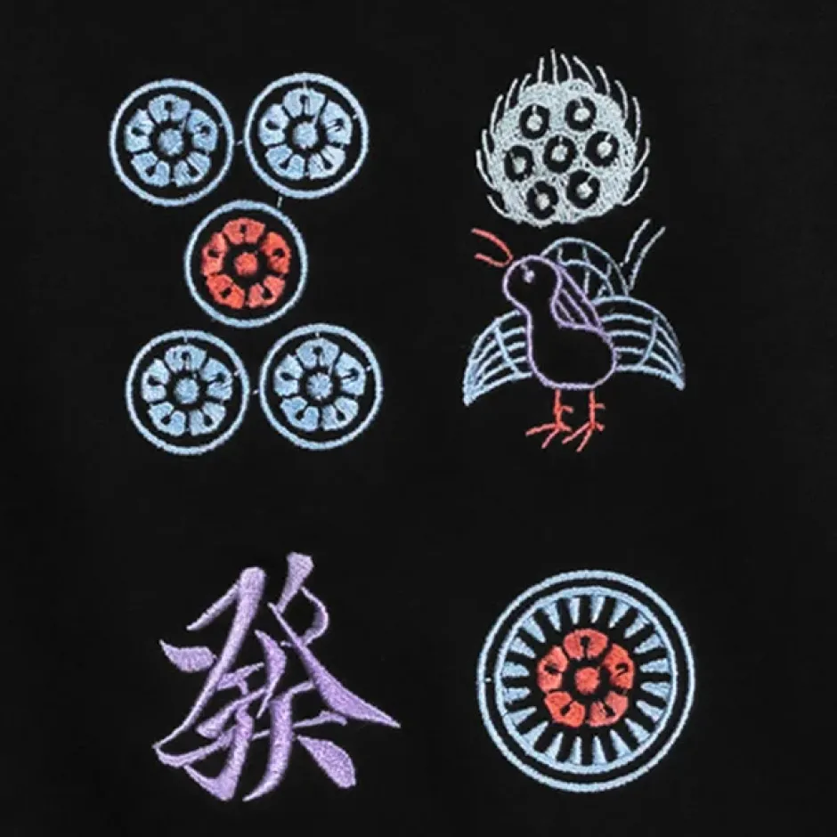Jackets & Hoodies>LISTEN FLAVOR Mahjong Short Sleeve Jersey