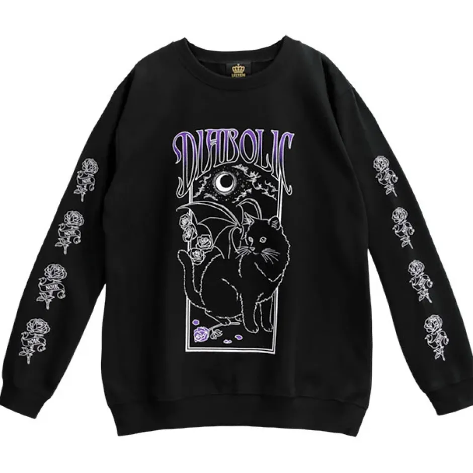 LISTEN FLAVOR Makai no Devil Cat Pullover Sale