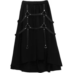 Bottoms>LISTEN FLAVOR Maxi Skirt w/ Harness Belt