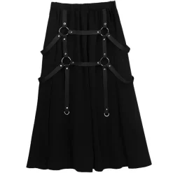 Bottoms>LISTEN FLAVOR Maxi Skirt w/ Harness Belt