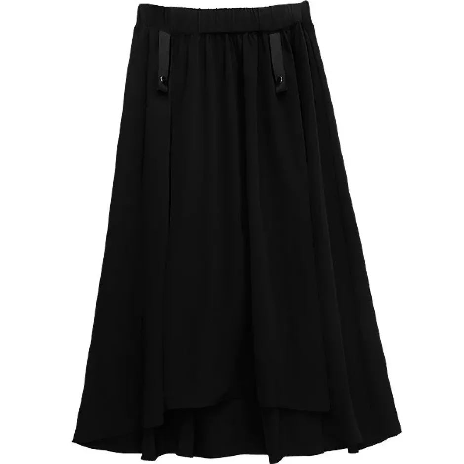 Bottoms>LISTEN FLAVOR Maxi Skirt w/ Harness Belt