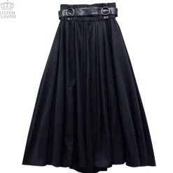 LISTEN FLAVOR Maxi Skirt w/ Harness Belt Discount