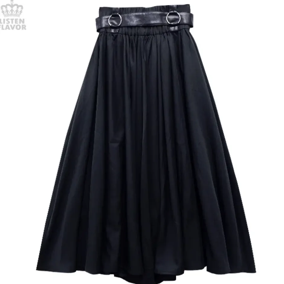 LISTEN FLAVOR Maxi Skirt w/ Harness Belt Discount