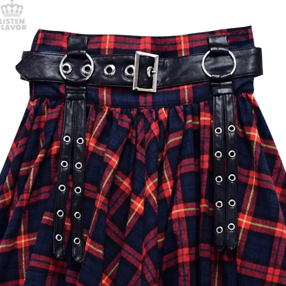 LISTEN FLAVOR Maxi Skirt w/ Harness Belt Discount