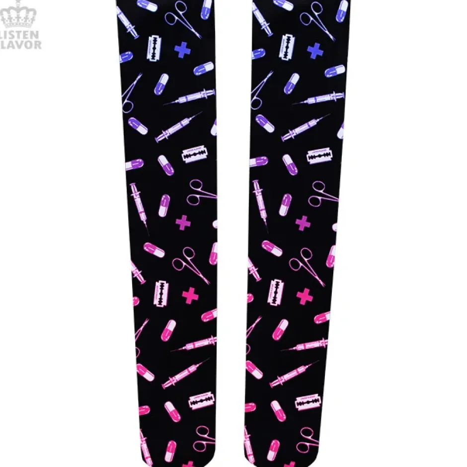 LISTEN FLAVOR Medical Pattern Knee-High Socks (Re-run) Best