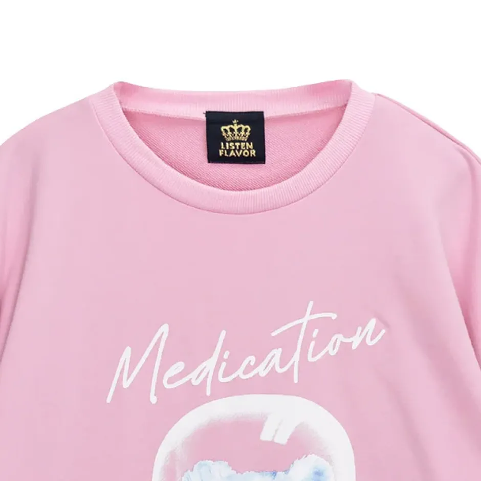 Jackets & Hoodies>LISTEN FLAVOR Medication Bear Pullover