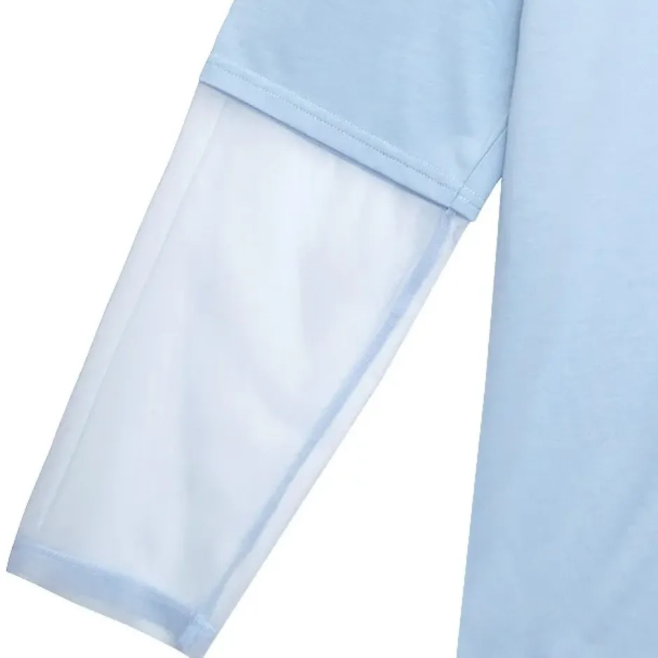 Tops>LISTEN FLAVOR Medication Bear Sheer Switching Top