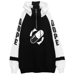 LISTEN FLAVOR Medication Dope Half Zip Hoodie Clearance