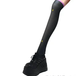 LISTEN FLAVOR Megurine Luka Knee-High Socks 2 Black Clearance