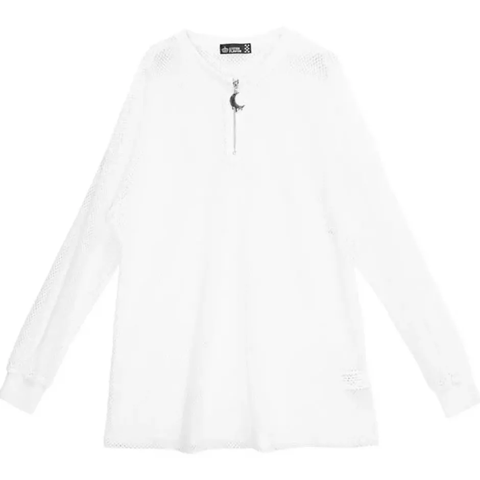 Jackets & Hoodies>LISTEN FLAVOR Melty Moon Mesh Pullover