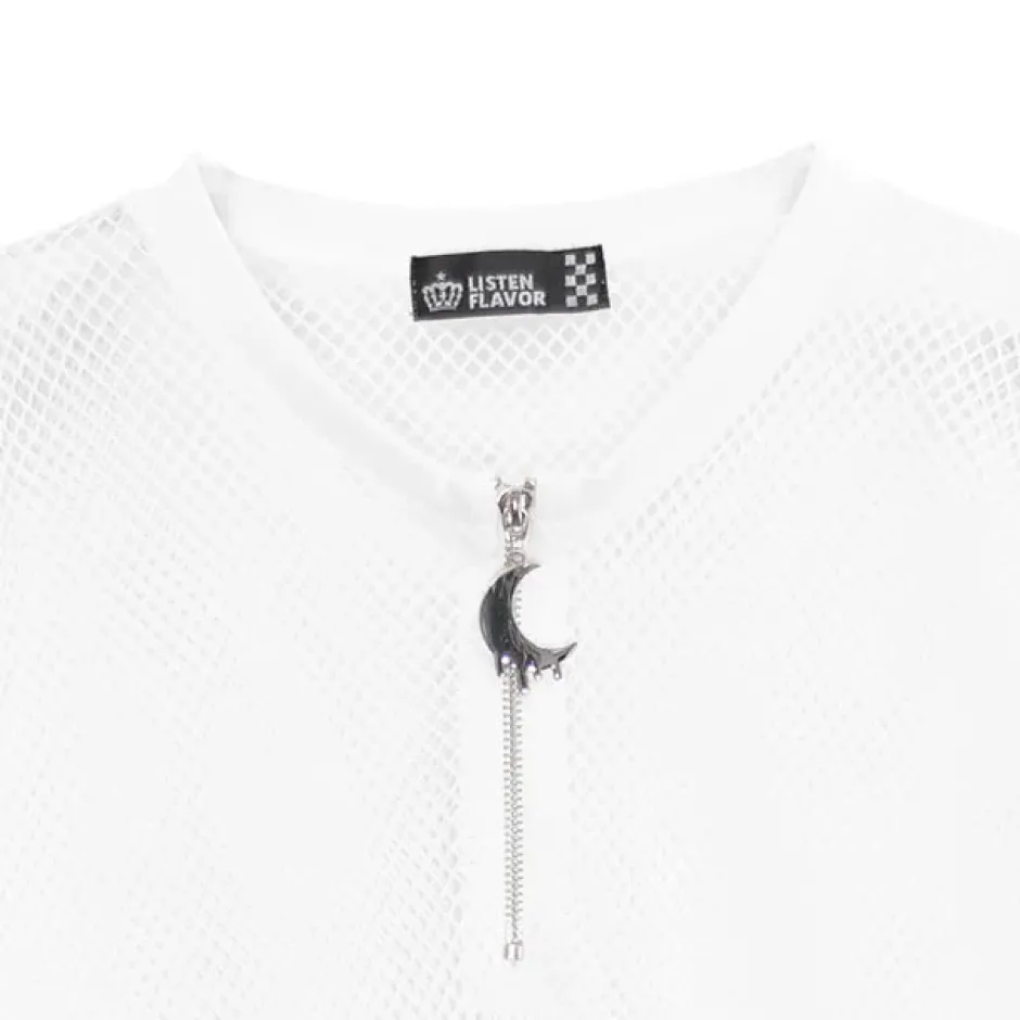 Jackets & Hoodies>LISTEN FLAVOR Melty Moon Mesh Pullover