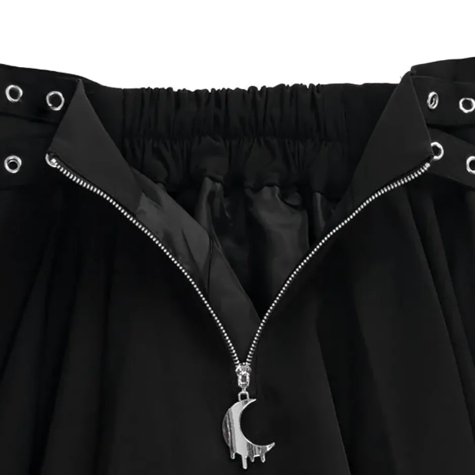 Bottoms>LISTEN FLAVOR Melty Moon Side Belt Skirt