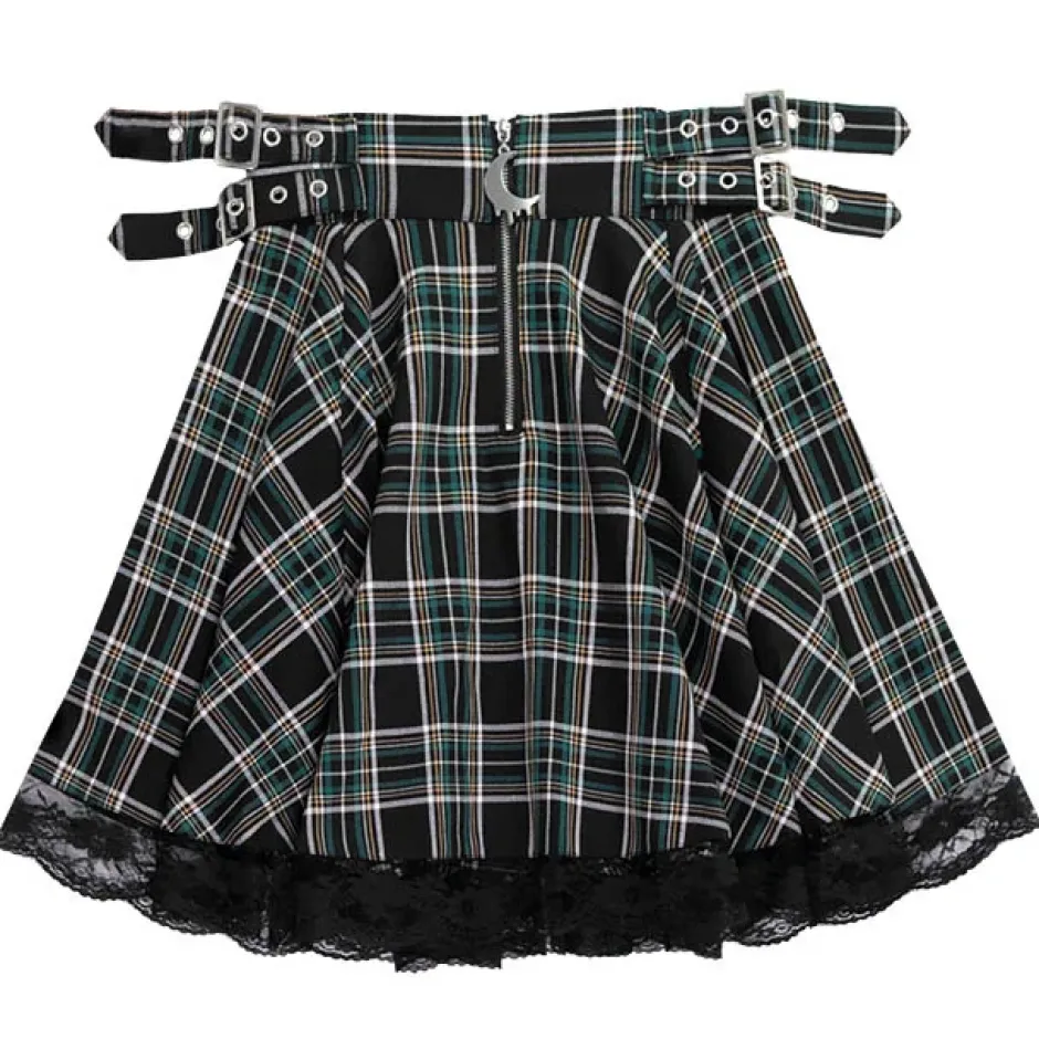 Bottoms>LISTEN FLAVOR Melty Moon Side Belt Skirt