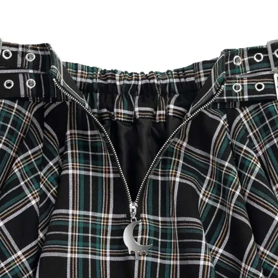 Bottoms>LISTEN FLAVOR Melty Moon Side Belt Skirt