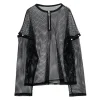 LISTEN FLAVOR Mesh 2-Way Pullover Hot