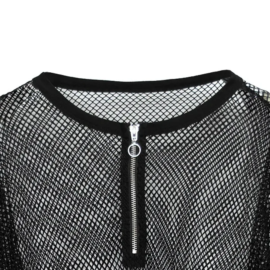 LISTEN FLAVOR Mesh 2-Way Pullover Hot